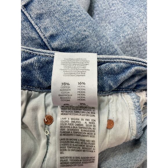 Mother 'Looker' Blue Ankle Fray Denim Jeans Size 29 - Picture 5 of 5